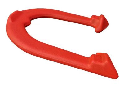 Imperial Red Cleat-side Angled pitching horseshoe